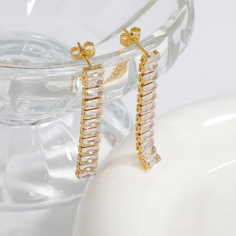 Zirconia 18k Gold plated Earrings